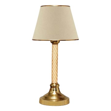 Επιτραπέζιο φωτιστικό AYD 1xE27/40W/230V μπεζ/χρυσό