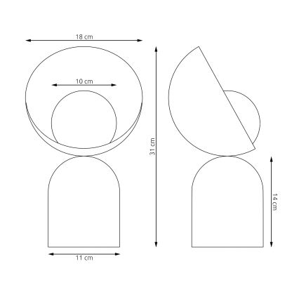Επιτραπέζιο φωτιστικό BOTO 1xG9/8W/230V μπεζ