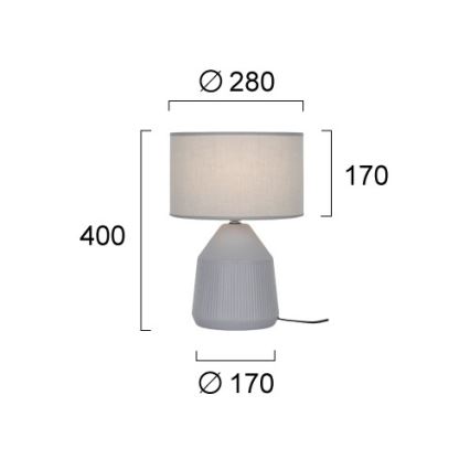 Επιτραπέζιο φωτιστικό DOLLY 1xE27/25W/230V γκρι