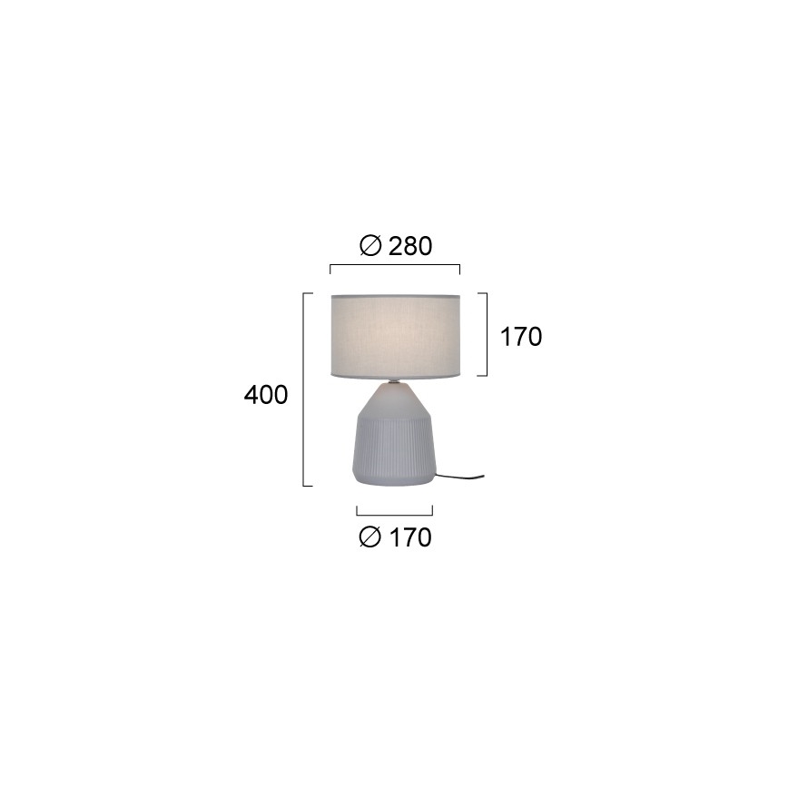 Επιτραπέζιο φωτιστικό DOLLY 1xE27/25W/230V γκρι