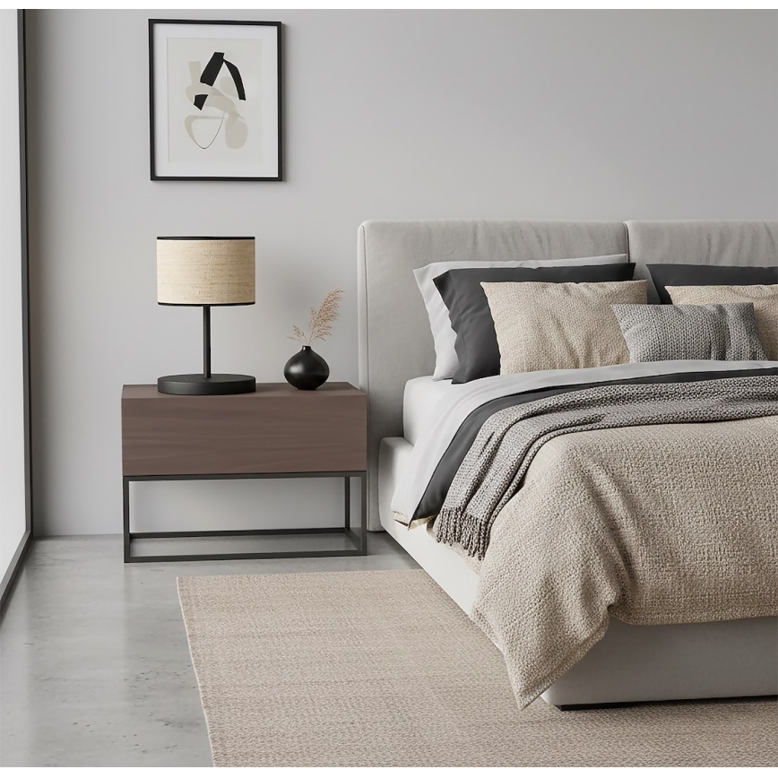 Επιτραπέζιο φωτιστικό ECO 1xE27/15W/230V μπεζ/ρατάν