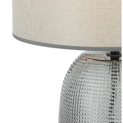 Επιτραπέζιο φωτιστικό JENIFER 1xE27/40W/230V γκρι/καπνιστό
