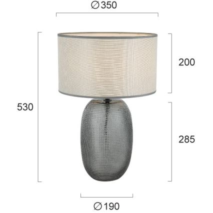 Επιτραπέζιο φωτιστικό JENIFER 1xE27/40W/230V γκρι/καπνιστό