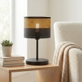 Επιτραπέζιο φωτιστικό KARBON 1xE27/15W/230V μαύρο/καφέ