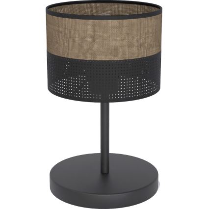 Επιτραπέζιο φωτιστικό KARBON 1xE27/15W/230V μαύρο/καφέ