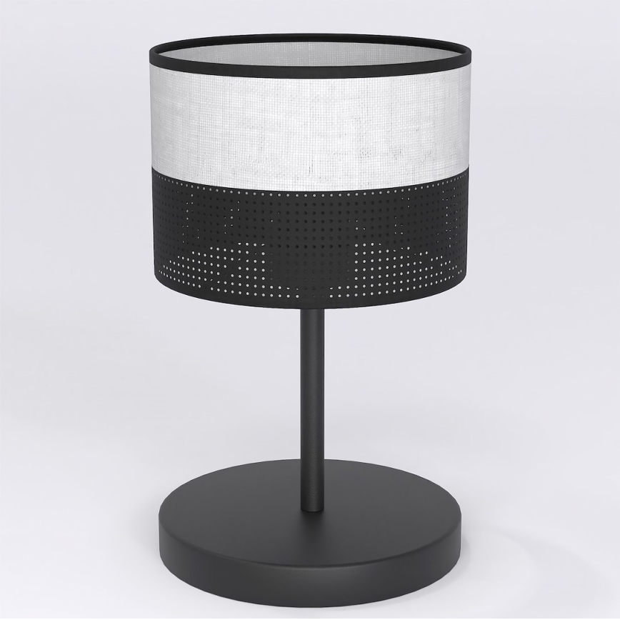 Επιτραπέζιο φωτιστικό KARBON 1xE27/15W/230V μαύρο/γκρι