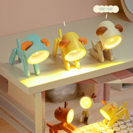 Επιτραπέζιο φωτιστικό LED LED/0,06W/3xLR41 σε σχήμα σκύλου, λευκό