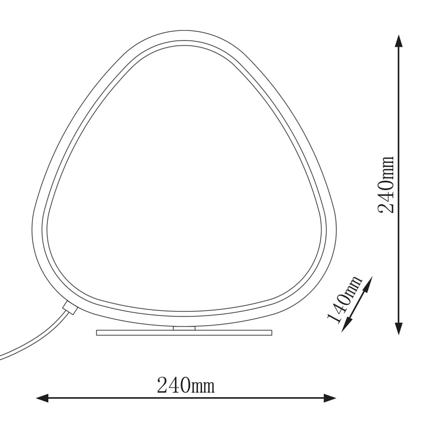 Επιτραπέζιο φωτιστικό LED PETRA LED/12W/230V 4000K μαύρο