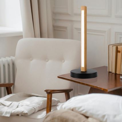 Επιτραπέζιο φωτιστικό LED VERDE LED/10W/230V 3000K δρυς/μαύρο