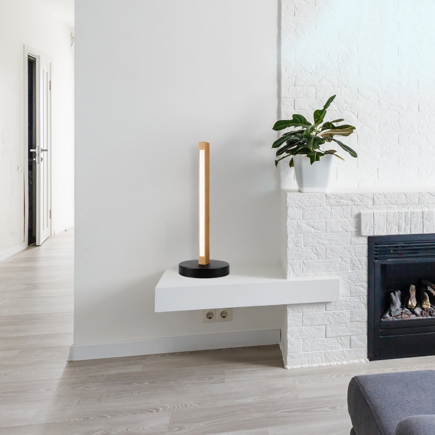 Επιτραπέζιο φωτιστικό LED VERDE LED/10W/230V 3000K δρυς/μαύρο