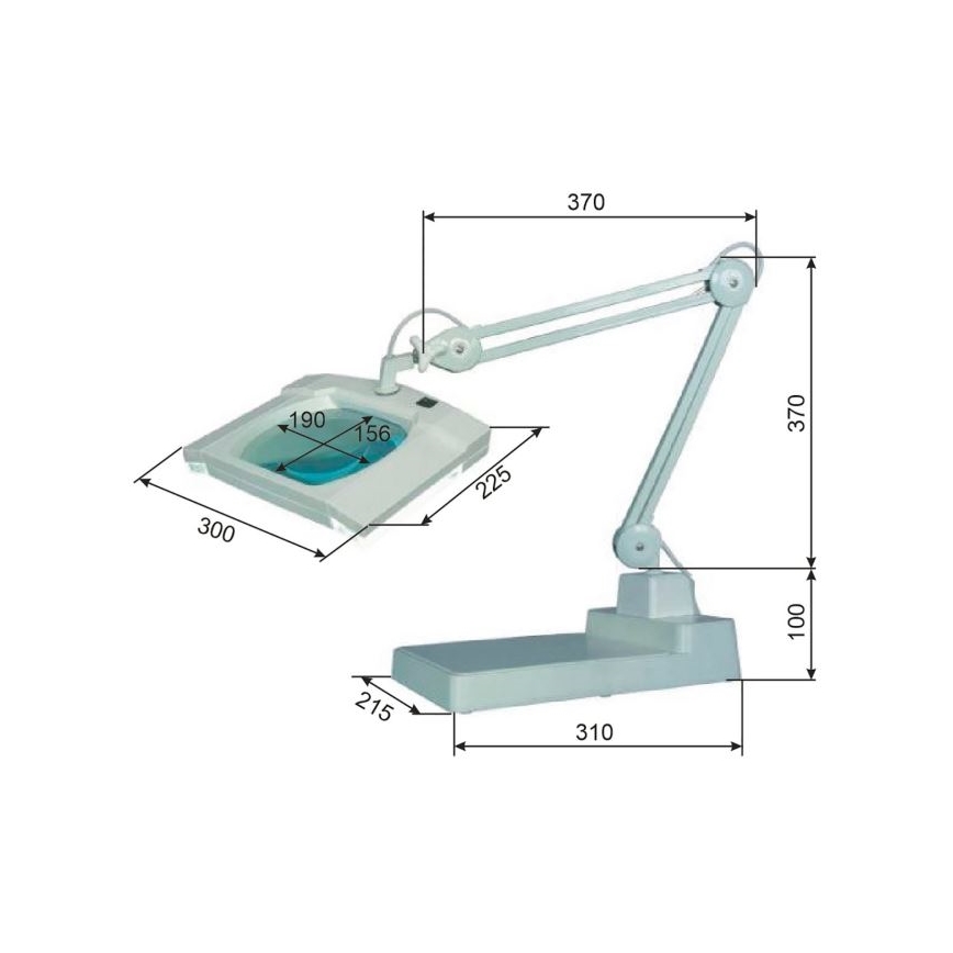 Επιτραπέζιο φωτιστικό LED με μεγεθυντικό φακό LED/12W/12/230V