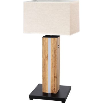 Επιτραπέζιο φωτιστικό LED ντιμαριζόμενο FLAME 1xE27/40W+ LED/4,6W/230V 56,5 cm δρυς