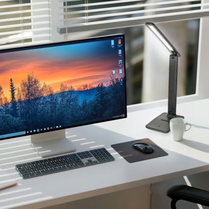 Επιτραπέζιο φωτιστικό LED ντιμαριζόμενο NOBLITE N LED/7W/230V 3000/4000/6500K μαύρο