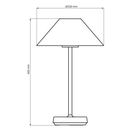 LED Dimming αφής Εξωτερικού χώρου Επιτραπέζιο φωτιστικό SERENGETI LED/3,4W/5V USB 3600 mAh IP44 μαύρο