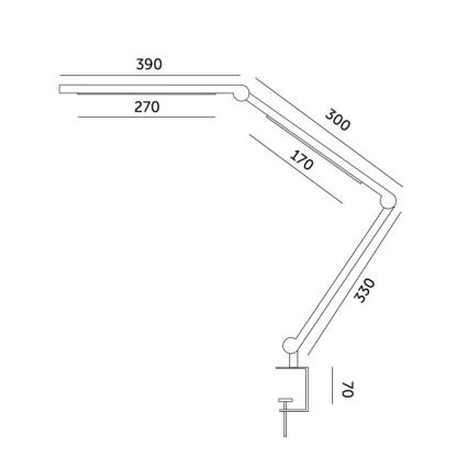 Επιτραπέζιο φωτιστικό LED ντιμαριζόμενο TENUIX FOLD LED/20W/230V 3000-6500K μαύρο