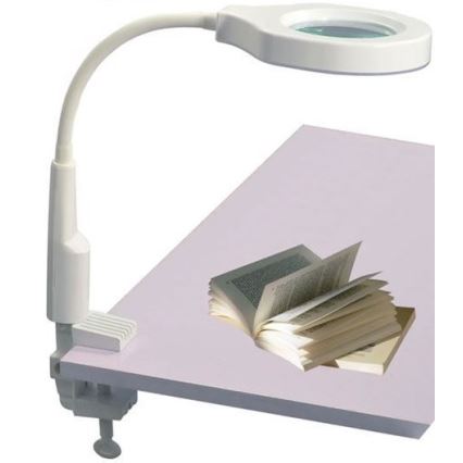 Επιτραπέζιο φωτιστικό LED ντιμαριζόμενο με διεστιακό μεγεθυντικό φακό LED/6W/230V 6000-7000K λευκό