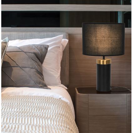 Επιτραπέζιο φωτιστικό LUCIANO 1xE27/40W/230V μαύρο/χρυσό