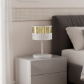 Επιτραπέζιο φωτιστικό LUX 1xE27/15W/230V λευκό/χρυσό