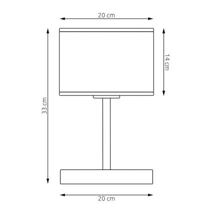 Επιτραπέζιο φωτιστικό LUX 1xE27/15W/230V λευκό/χρυσό