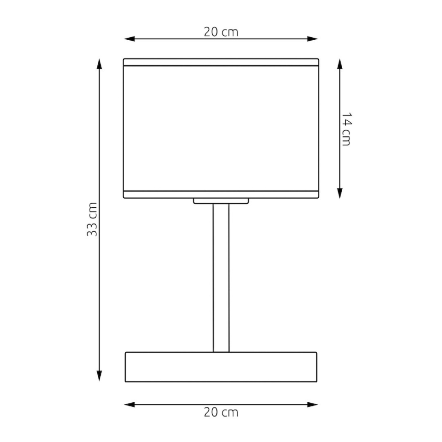 Επιτραπέζιο φωτιστικό LUX 1xE27/15W/230V λευκό/χρυσό