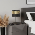 Επιτραπέζιο φωτιστικό LUX 1xE27/15W/230V μαύρο/χρυσό