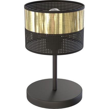Επιτραπέζιο φωτιστικό LUX 1xE27/15W/230V μαύρο/χρυσό