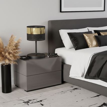 Επιτραπέζιο φωτιστικό LUX 1xE27/15W/230V μαύρο/χρυσό