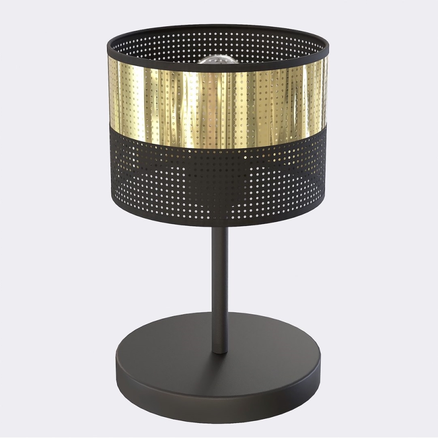 Επιτραπέζιο φωτιστικό LUX 1xE27/15W/230V μαύρο/χρυσό
