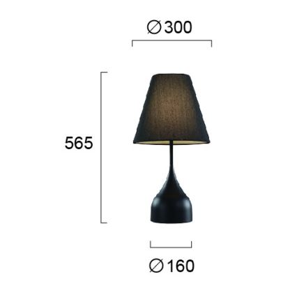 Επιτραπέζιο φωτιστικό MATINA 1xE27/40W/230V μαύρο