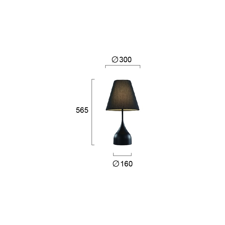 Επιτραπέζιο φωτιστικό MATINA 1xE27/40W/230V μαύρο