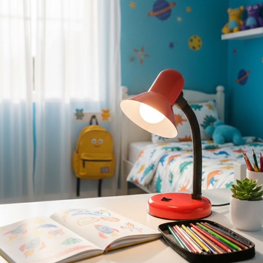 Επιτραπέζιο φωτιστικό MENTOR 1xE27/15W/230V κόκκινο