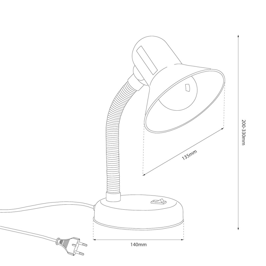 Επιτραπέζιο φωτιστικό MENTOR 1xE27/15W/230V πράσινο