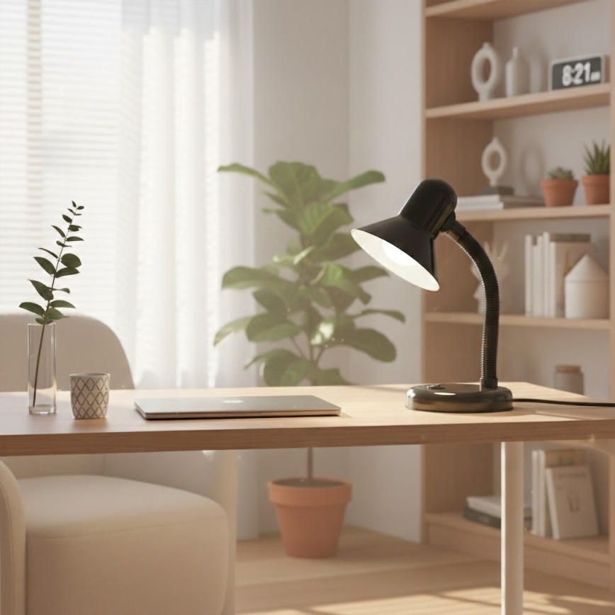 Επιτραπέζιο φωτιστικό MENTOR 1xE27/15W/230V μαύρο