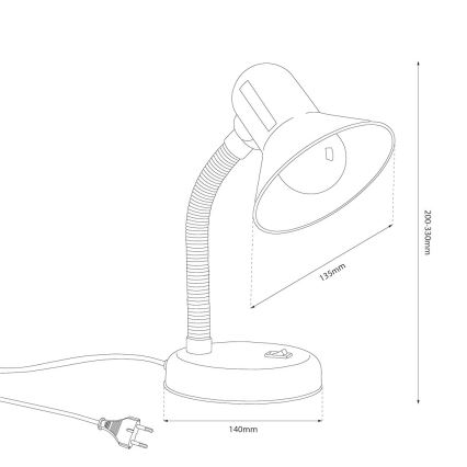 Επιτραπέζιο φωτιστικό MENTOR 1xE27/15W/230V μπλε