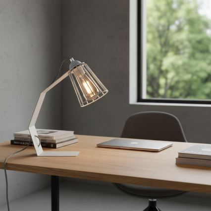 Επιτραπέζιο φωτιστικό NANDO 1xE27/15W/230V λευκό