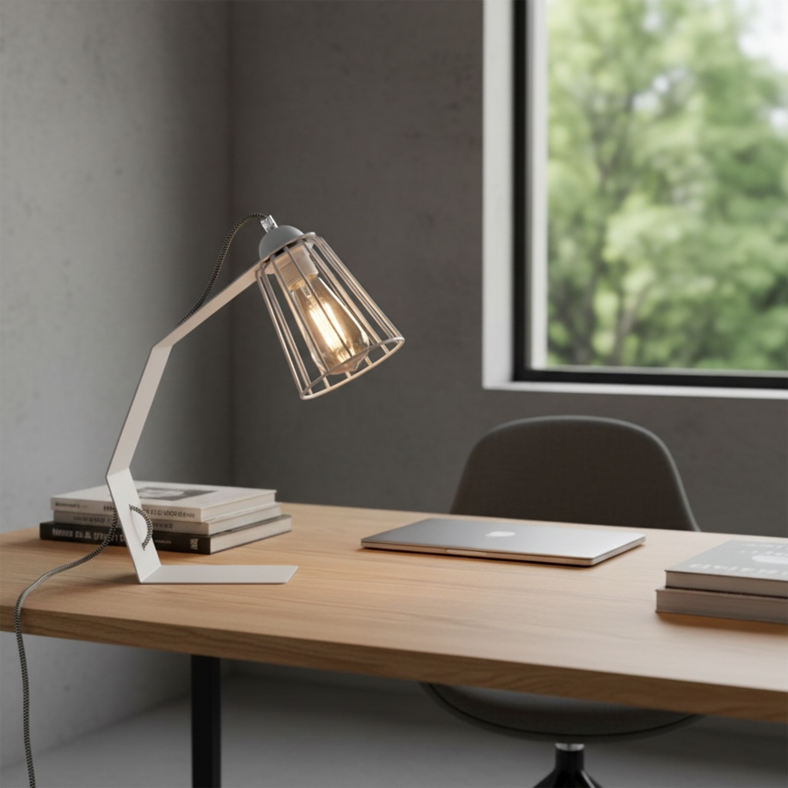 Επιτραπέζιο φωτιστικό NANDO 1xE27/15W/230V λευκό