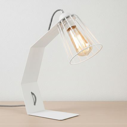 Επιτραπέζιο φωτιστικό NANDO 1xE27/15W/230V λευκό