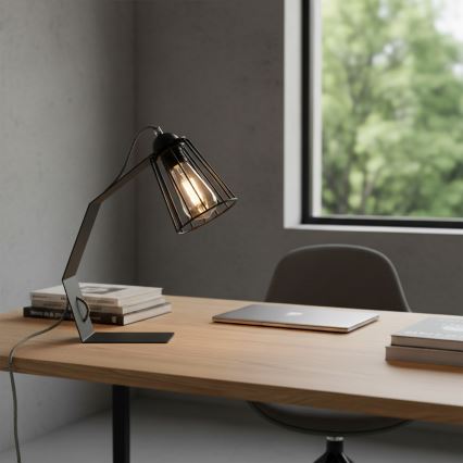 Επιτραπέζιο φωτιστικό NANDO 1xE27/15W/230V μαύρο