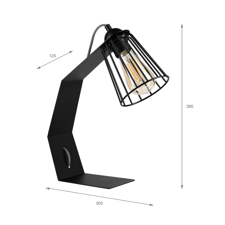 Επιτραπέζιο φωτιστικό NANDO 1xE27/15W/230V μαύρο