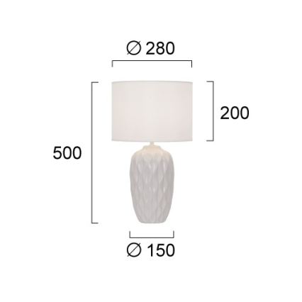 Επιτραπέζιο φωτιστικό PINEAPLE 1xE27/40W/230V λευκό