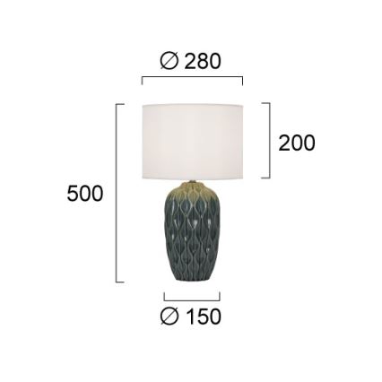 Επιτραπέζιο φωτιστικό PINEAPLE 1xE27/40W/230V λευκό/πράσινο