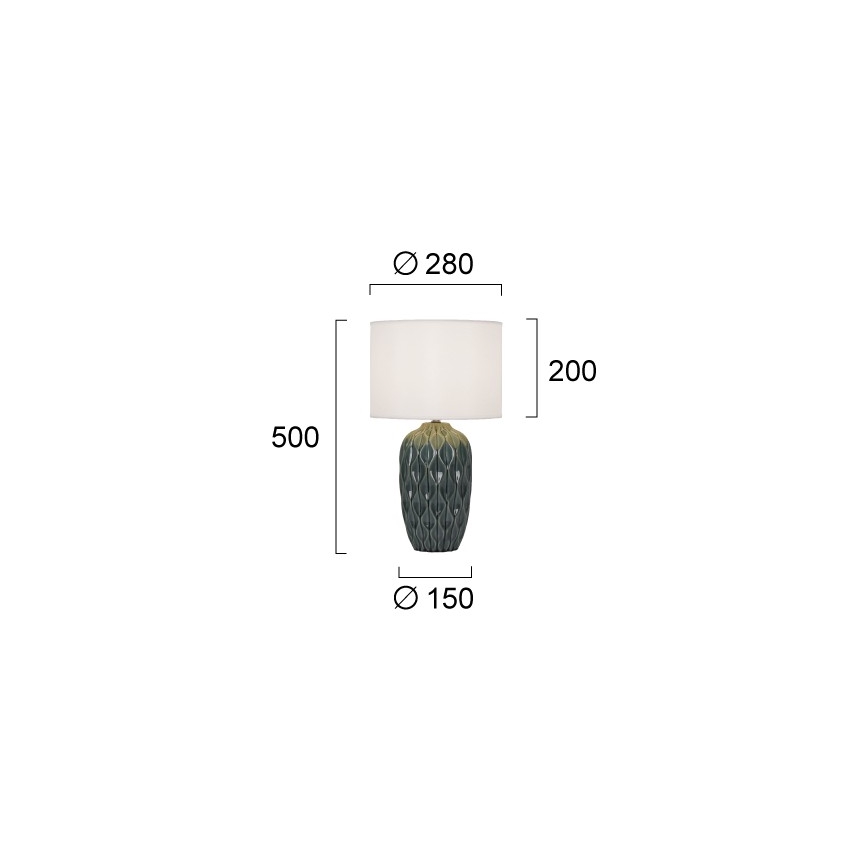 Επιτραπέζιο φωτιστικό PINEAPLE 1xE27/40W/230V λευκό/πράσινο
