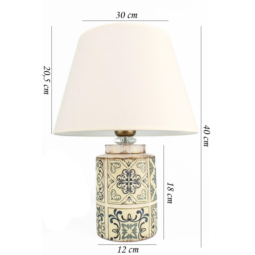 Επιτραπέζιο φωτιστικό RAMZES 1xE27/40W/230V λευκό