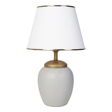 Επιτραπέζιο φωτιστικό RAMZES 1xE27/40W/230V λευκό/γκρι