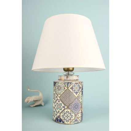 Επιτραπέζιο φωτιστικό RAMZES 1xE27/40W/230V λευκό/γκρι