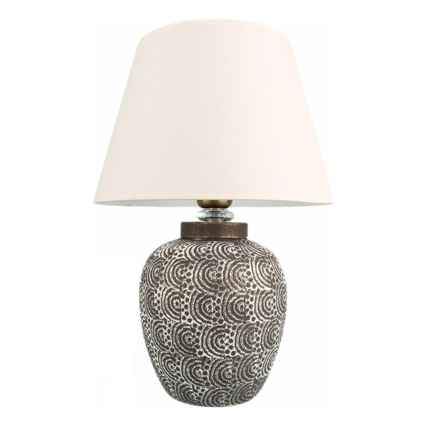 Επιτραπέζιο φωτιστικό RAMZES 1xE27/40W/230V λευκό/γκρι