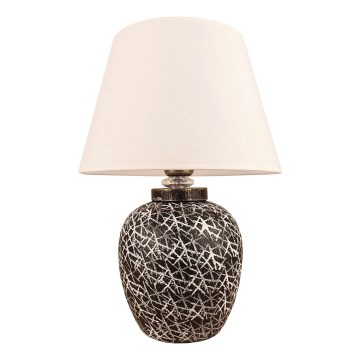 Επιτραπέζιο φωτιστικό RAMZES 1xE27/40W/230V λευκό/μαύρο