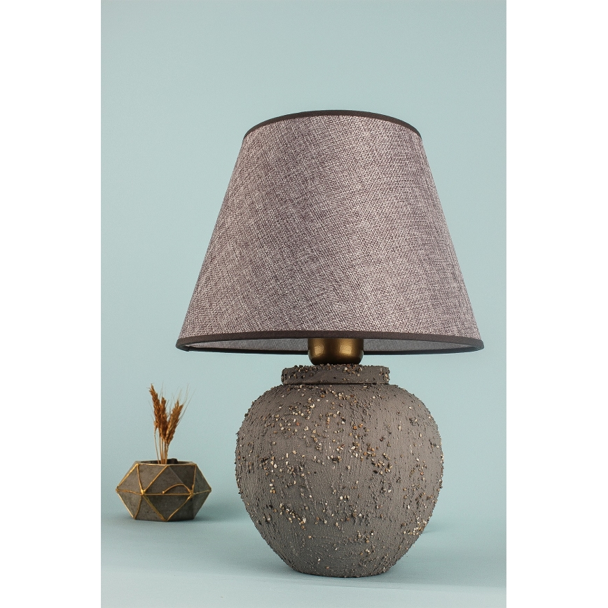 Επιτραπέζιο φωτιστικό RAMZES 1xE27/40W/230V καφέ