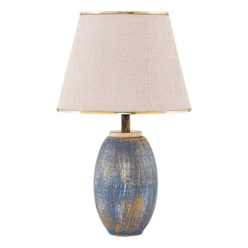 Επιτραπέζιο φωτιστικό RAMZES 1xE27/40W/230V κρεμ/μπλε