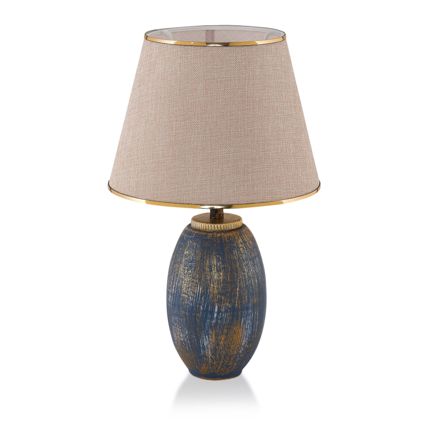 Επιτραπέζιο φωτιστικό RAMZES 1xE27/40W/230V κρεμ/μπλε